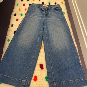 Madewell Size 27 Wide Leg Crop Jeans